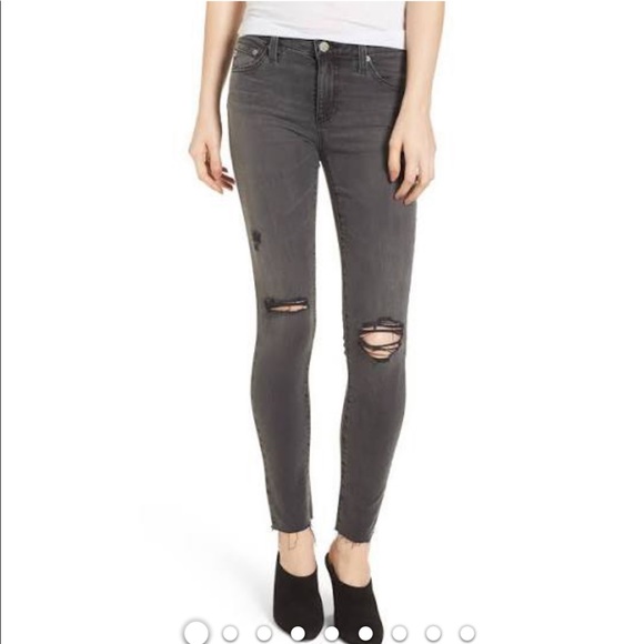 Ag Adriano Goldschmied Denim - Adriano Goldschmied Skinny Destroyed Ankle Jeans